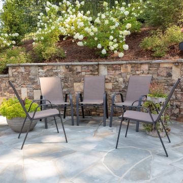 Rattan Garden Chairs Mesh Outdoor Chairs in Assorted Colors Supplier
