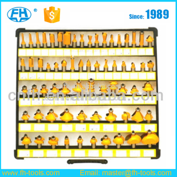 aluminum case box packing Mixed size Woodworking 66 pcs Router Bit set