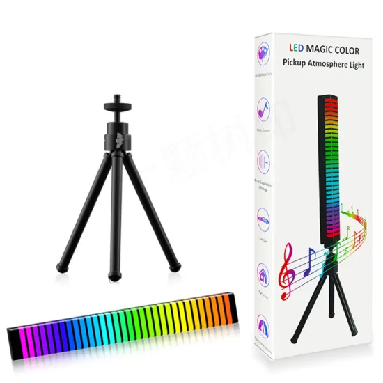 2022 New 3D Gaming Atmosphere Lights with Music Rhythm and RGB Multi-Color Desktop Stand Mood Light