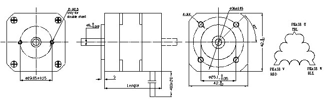 42 Mm Brushless DC Motor /42bls DC Motor 24V