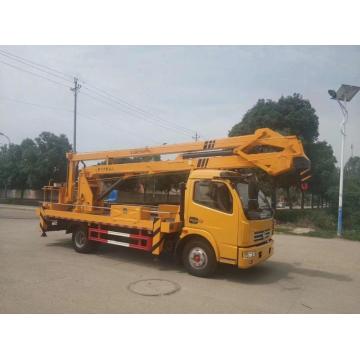 Folding arm type aerial work vehicle lift platform