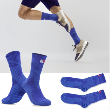 Customized Knit Embroidered Logo Crew Sport Socks for Men: Elite Basketball, Athletics & Running