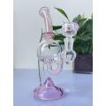 Calidad al por mayor Honeycomb Cheerc Colorida Treeperer Reciclador Rig Glass Bongs