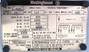 Westinghouse transformer