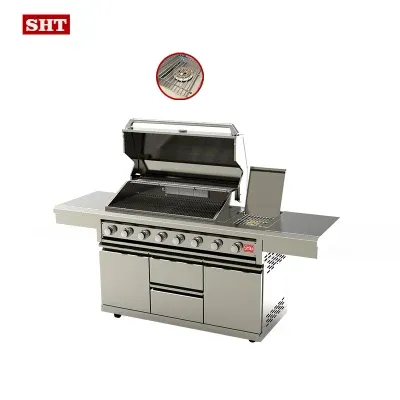 Low Price 304 Stainless Steel Grill with Kitchen Cabinet