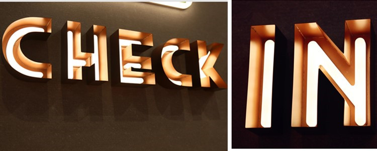 led metal letter