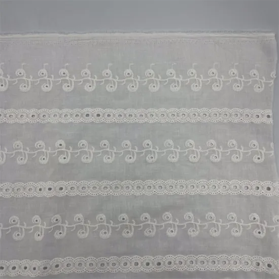 100% Fotton Eyelet Embroidery Fabric
