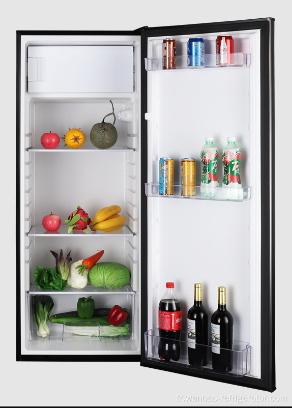 Réfrigérateur mini-bar vertical à porte simple pour la maison