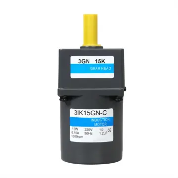 Single Phase 220V AC Induction Motor 15W with Gear Box