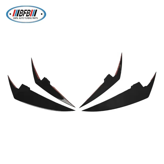 ABS Glossy Black Front Bumper Canards Vents Side Splitter for BMW 3 Series G20 LCI 2023 320i 325i 330