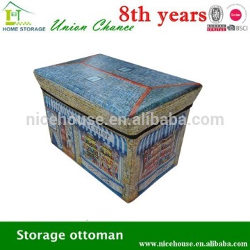2015 Store painting folding Ottoman stool for home organization in style of SU17/OT00036