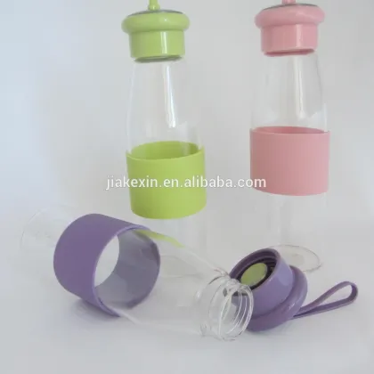 Stylish wholesale voss water glass bottle / color glass water bottles