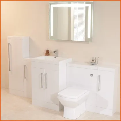 White 1200 bathroom Midway Unit