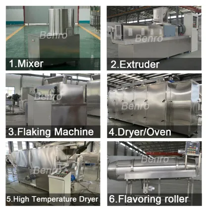 Automatic Roasting Fruit Loops & Cheerios Production Extruder Machine for Breakfast Cereals Plant Line