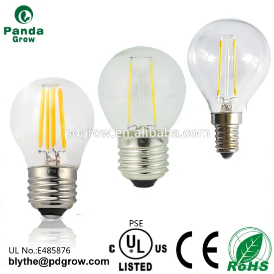 PSE UL listed G45 P45 A60 led filament bulb 2W 4W 6W e14 e27 edison lamp
