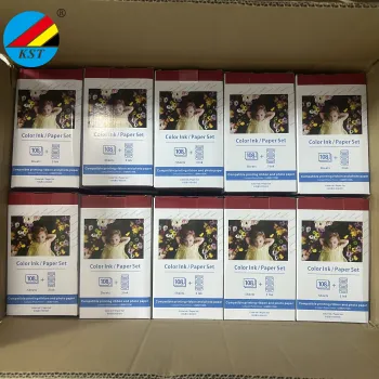 KP 108IN Color Ink Cartridge and Accessories for Canon Selphy Printers: CP1300, CP1200, CP1100, CP900 with Photo Paper Set