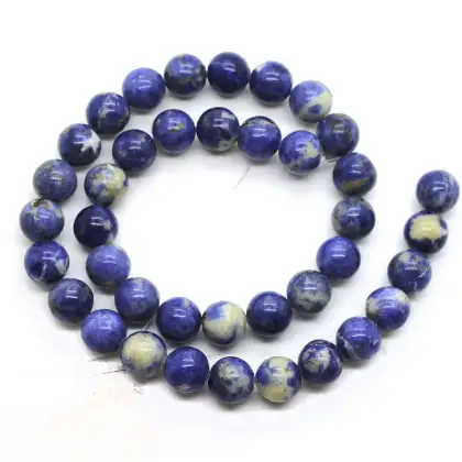 Wholesale Natural Lapis Lazuli Beads: 3/4/6/8/10/12/14MM Round Gemstone Crystals for Jewelry Making & Energy Healing