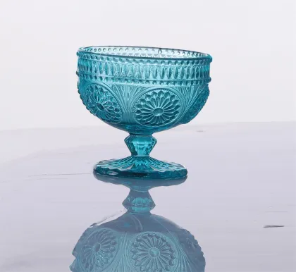 Footed Colored Sunflower Ice Cream Bowl