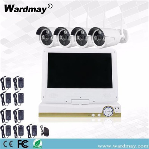 4chs Wireless Wifi NVR System with 10.1" Screen
