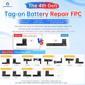JCID 4th Gen Tag-on Battery Repair FPC for iPhone 11-16 Pro Max