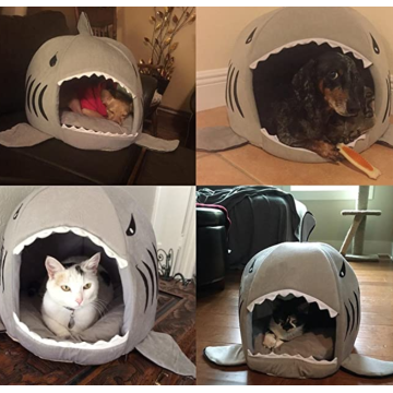 Casa de la casa de la casa de mascotas de tiburón lavable