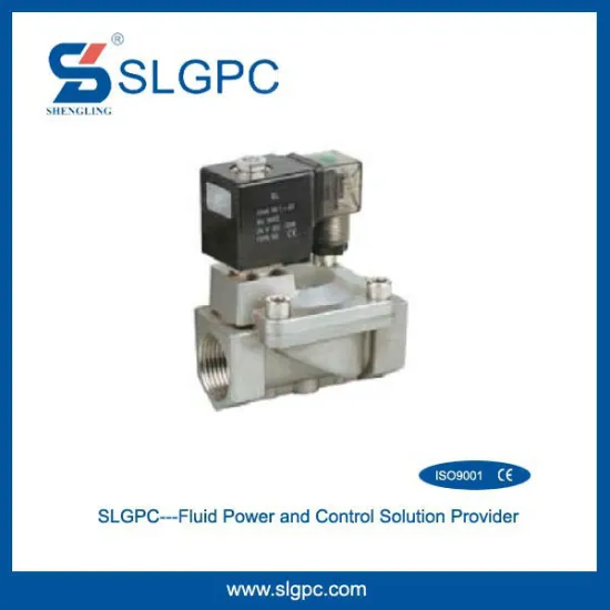 Stainless steel pilot operated natural gas solenoid valve SPU225-08A