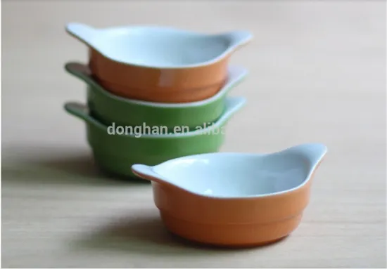 Colorful ice cream bowl with handle