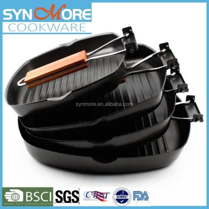 Hot Sale Kitchenware: Aluminium Fry Pan - Rectangle Non Stick Grill Pan