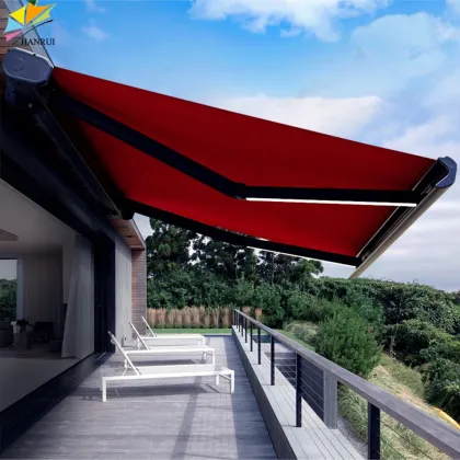 Electric Retractable Outdoor Awnings: Full Cassette Aluminum Window Awnings