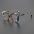 Custom Round Thick Eyeglasses Acetate Optical Frame