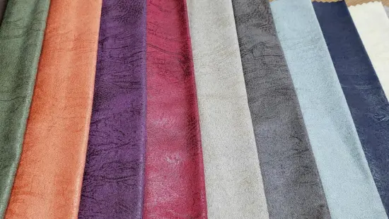 Polyester fabric for furniture sofa leather Look fabrics