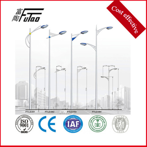 12m Galvanized Outdoor Street Lighting Pole