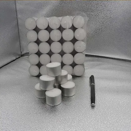 White Unscented long burning time tealight candles 8h