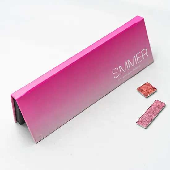 Custom Pink Paper Cosmetic Eyeshadow Palette Box Packaging