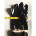 Black PVC Baumwollverzögerung mit glatten Handschuhen