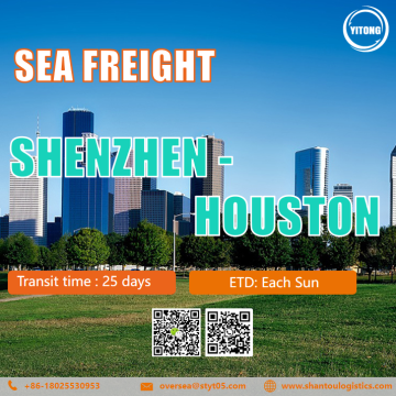 Internationale zeevracht van Shenzhen naar Houston