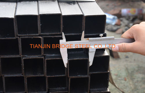 4 Inch Black Square Steel Pipe , Astm A500 Square Hollow Section Steel Tube