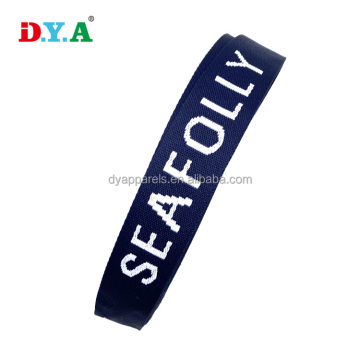 Customized logo polyester 45mm jacquard webbing