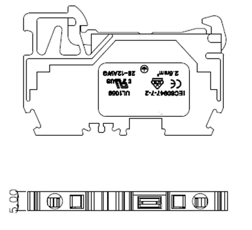 Spring Cage din rail terminal connectors