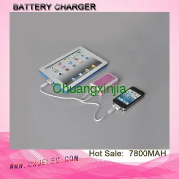 7800mAh long lasting and high capacity Dual USB Power Bank