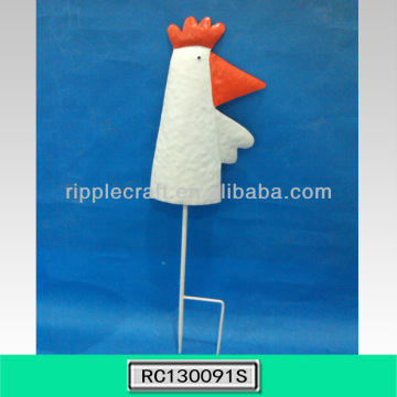 Delicate Rooster Metal Garden Stake