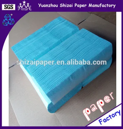 Blue Z-fold Paper hand towels