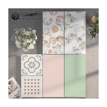 300x600mm Soft Light Green and Pink Decorative Porcelain Tiles for Kitchen, Bathroom, and Balcony Flooring and Wall Coverage