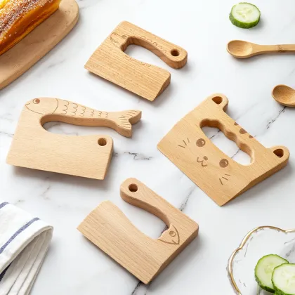 Happyumnut Wooden Knife - Mini Kids Knife for Fruit Salad and Toy Kitchen Play in Australia