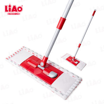 LiAo 44 cm microvezel vlakmop met pedaalwissel