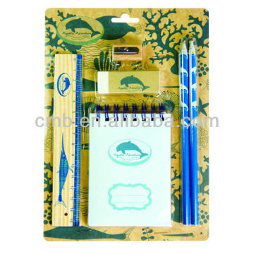 Back to Nature Pencil Eraser Sharpener And Ruler Set