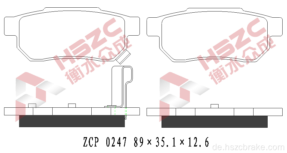 FMSI D374 Auto Keramikbremsbelastung für Honda