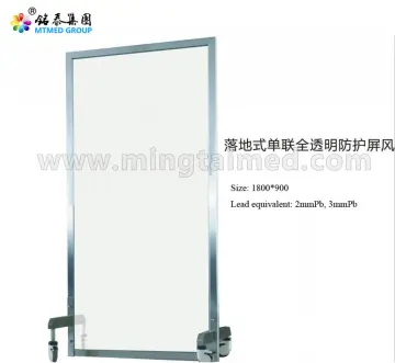 Floor-type single all-transparent protective screen