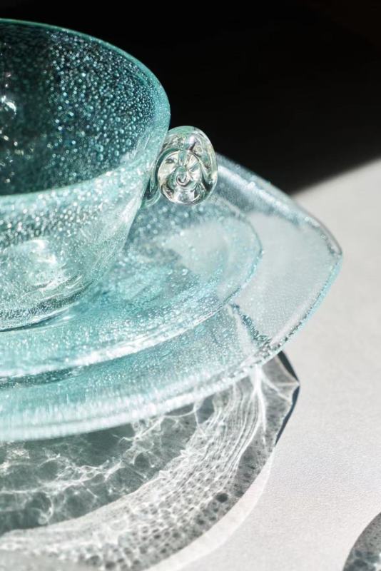 Enchanted Blue Glass Dinner Set - Ethereal Tableware