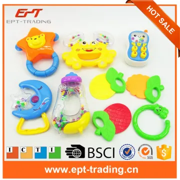 Baby Shaking Bell Rattles Play Set Infant Teether Toys